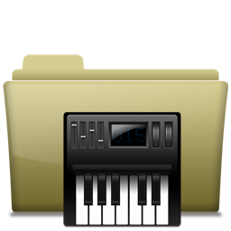 Brown Folder Music Alt Icon 256x256 png